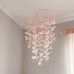 Butterfly Mobile in Pink and White